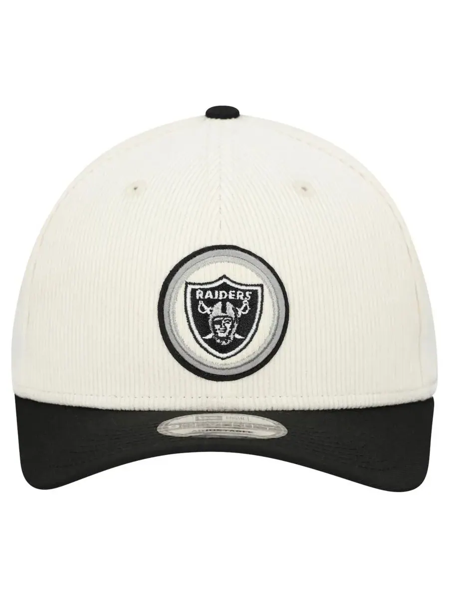 Мужская регулируемая кепка Stone Las Vegas Raiders Loyal Corduroy 9SEVENTY New Era — изображение 2 из 4, черный