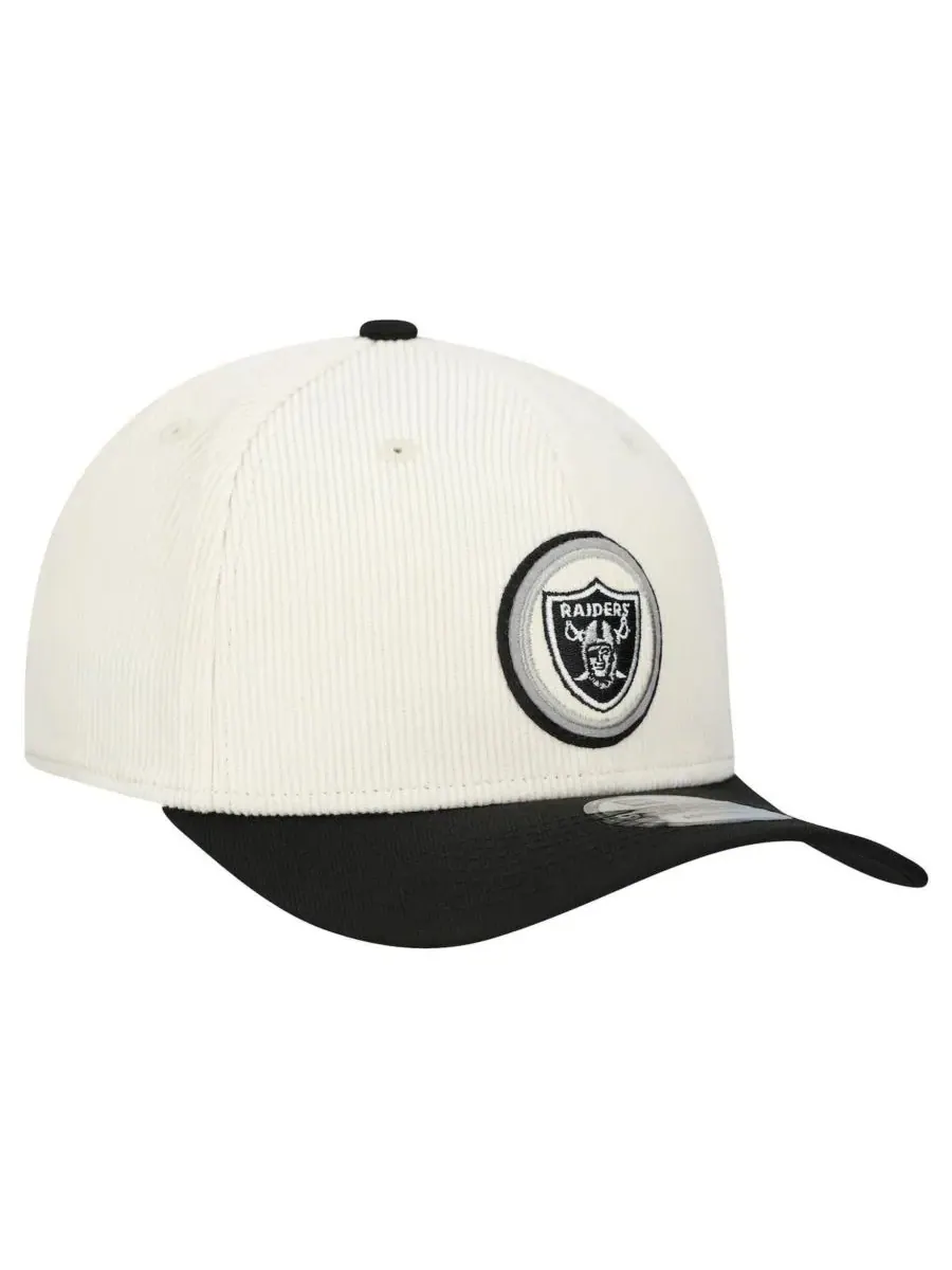 Мужская регулируемая кепка Stone Las Vegas Raiders Loyal Corduroy 9SEVENTY New Era — изображение 4 из 4, черный