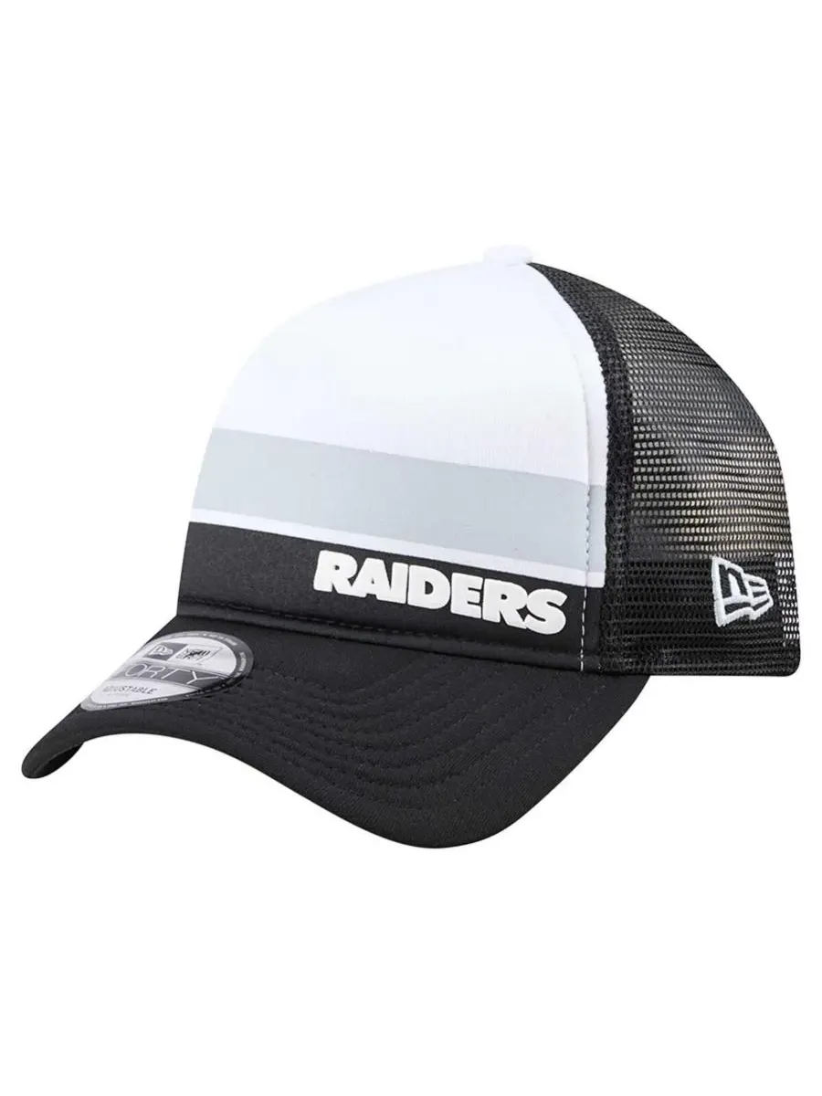 New Era Большая детская бейсболка-тракер Las Vegas Raiders Sport Night Color Block 9FORTY A-Frame с — изображение 1 из 5