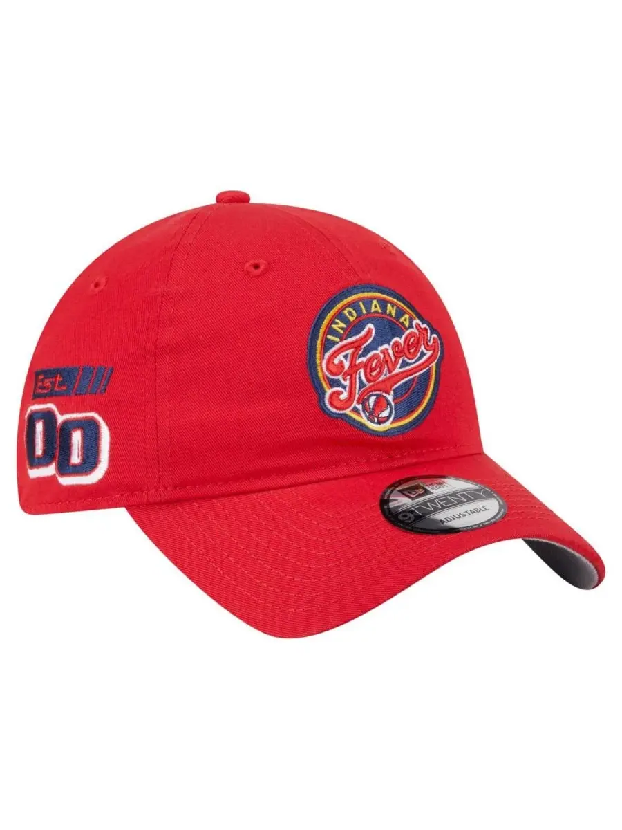 New Era Мужская и женская кепка Red Indiana Fever 9TWENTY с боковой нашивкой, указывающей дату — изображение 1 из 3, красный