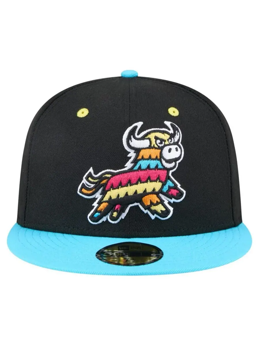 New Era Мужская шляпа черного/голубого цвета Erie SeaWolves Copa de la Diversion 59FIFTY — изображение 4 из 4, черный голубой