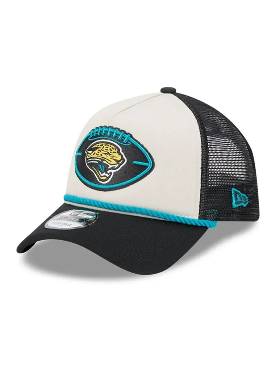 New Era Мужская регулируемая кепка-тракер Jacksonville Jaguars 2024 Sideline Historic 9FORTY — изображение 1 из 4, черный