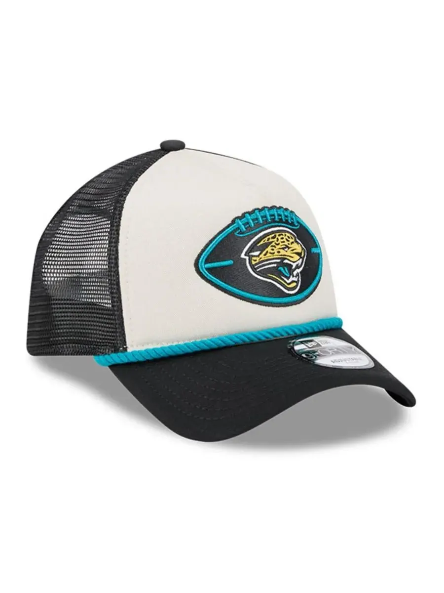 New Era Мужская регулируемая кепка-тракер Jacksonville Jaguars 2024 Sideline Historic 9FORTY — изображение 3 из 4, черный