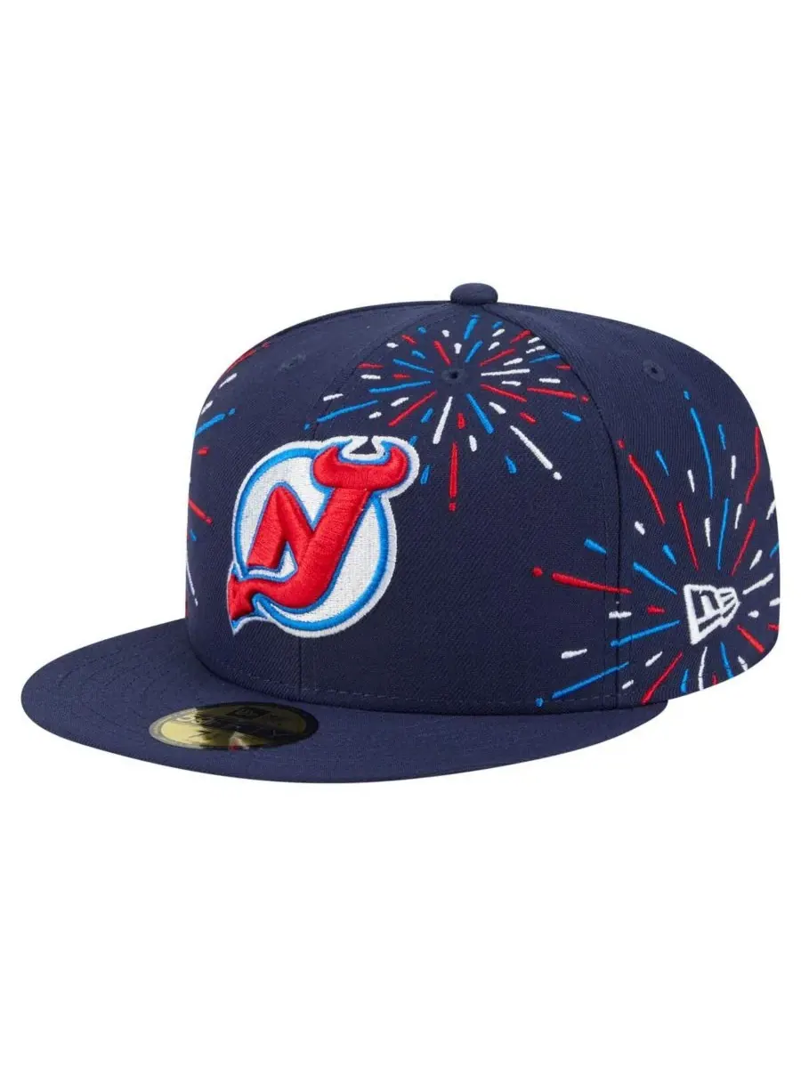 New Era Мужская темно-синяя бейсболка New Jersey Devils Americana Fireworks 59FIFTY — изображение 1 из 4, темно-синий