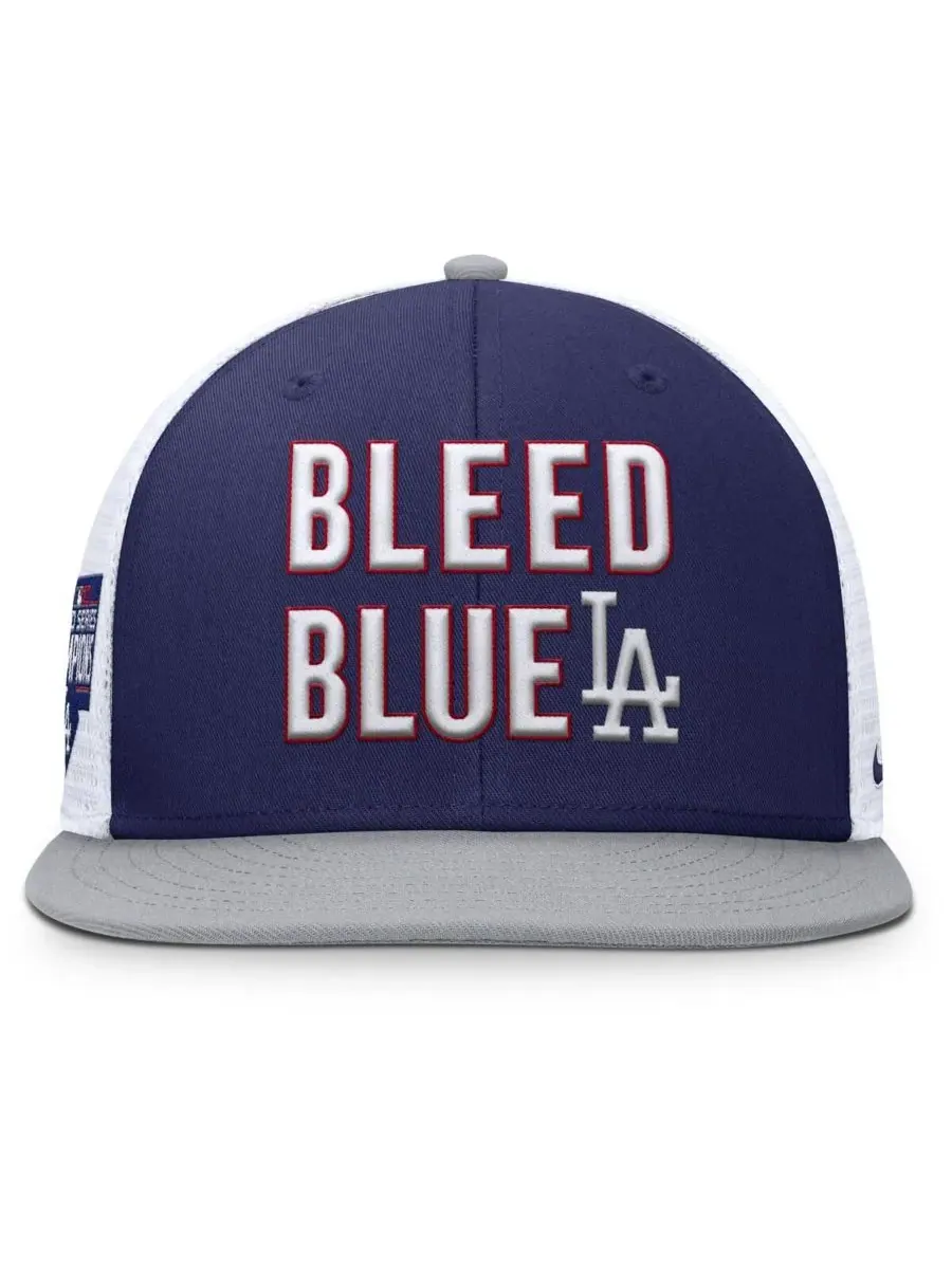 Nike Мужская синяя бейсболка Los Angeles Dodgers Pro Trucker Snapback — изображение 2 из 4, синий