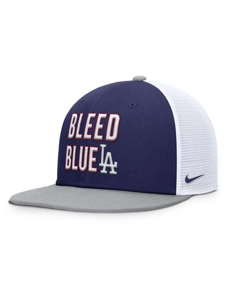 Nike Мужская синяя бейсболка Los Angeles Dodgers Pro Trucker Snapback — изображение 4 из 4, синий