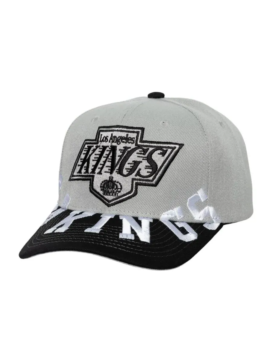 Mitchell & Ness Мужская серо-черная бейсболка Los Angeles Kings Underarch Two-Tone Pro Crown — изображение 1 из 3