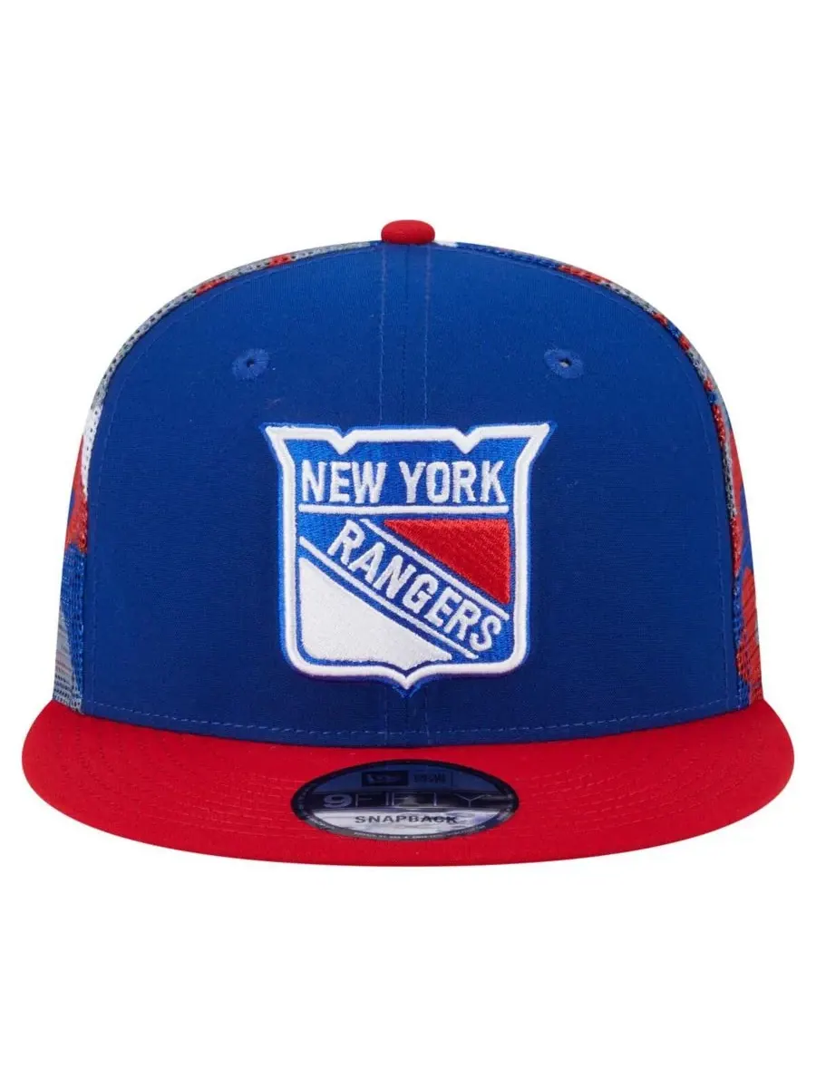 New Era Мужская сине-красная камуфляжная кепка New York Rangers 9FIFTY с регулируемой застежкой — изображение 2 из 4
