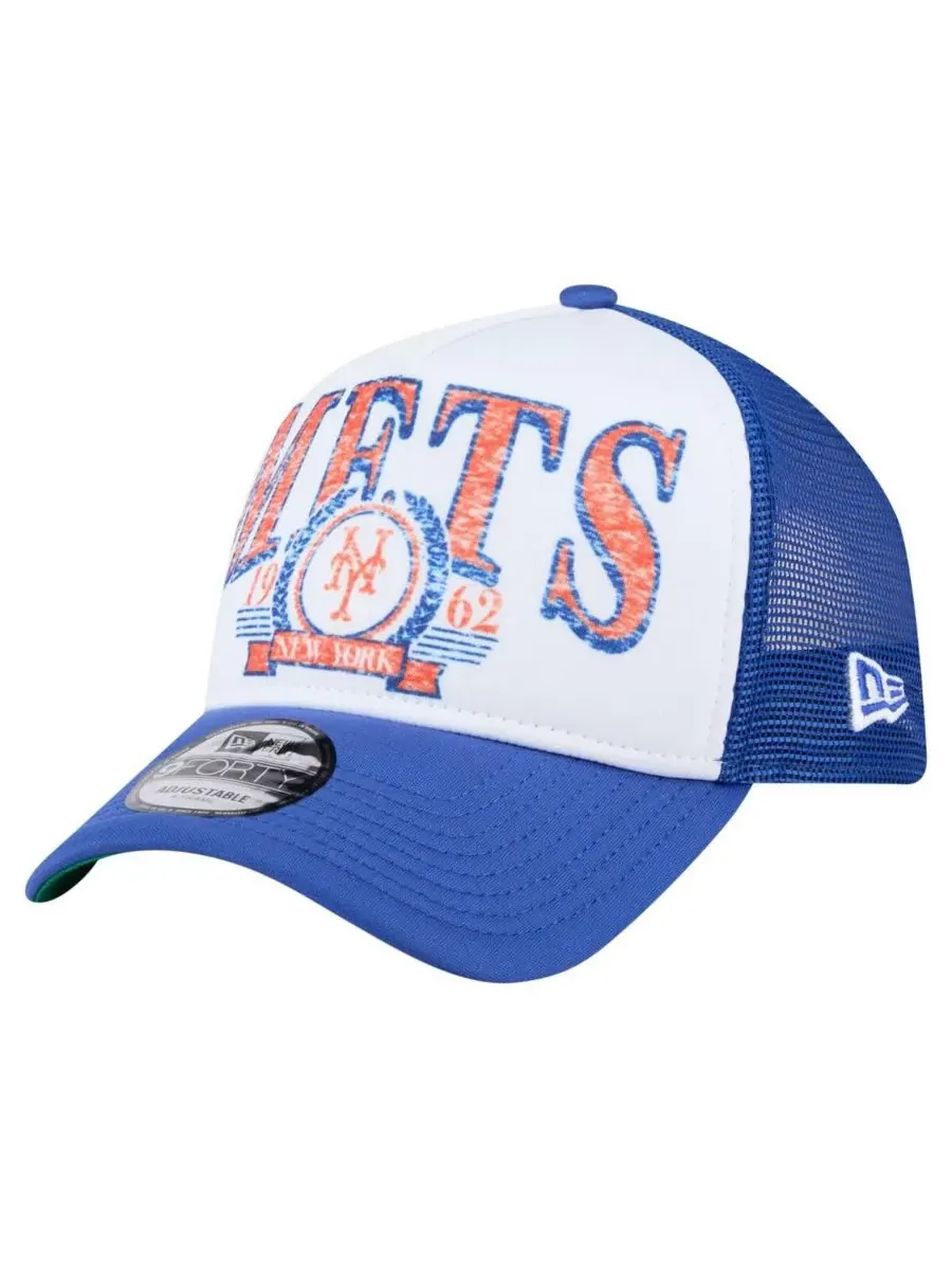 New Era Мужская белая бейсболка New York Mets с эффектом потертости, регулируемая, модель 9FORTY — изображение 1 из 4, белый