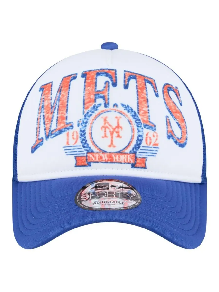 New Era Мужская белая бейсболка New York Mets с эффектом потертости, регулируемая, модель 9FORTY — изображение 3 из 4, белый