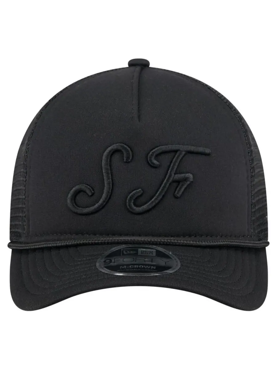 New Era Мужская черная регулируемая бейсболка San Francisco Giants City Initial 9FORTY A-Frame — изображение 2 из 4, черный