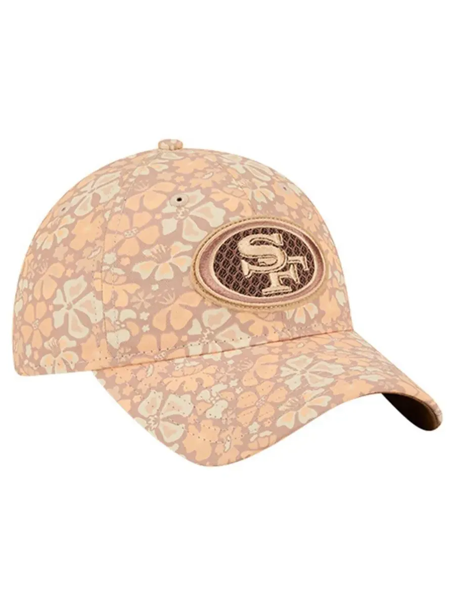 Кепка с принтом Floral 9TWENTY New Era — изображение 3 из 5, бежевый