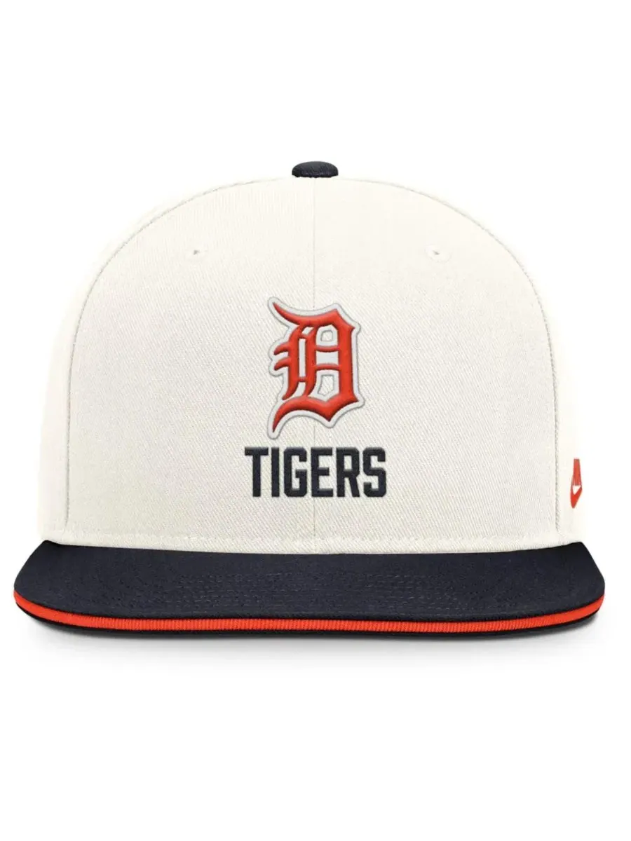 Кепка-снэпбек с вышивкой Detroit Tigers, Dri-FIT Nike — изображение 2 из 5, кремовый темно-синий
