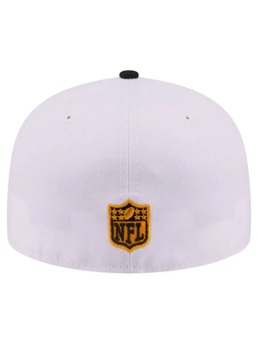 Кепка с вышивкой Pittsburgh Steelers Retro Swoop New Era — изображение 4 из 7, белый черный