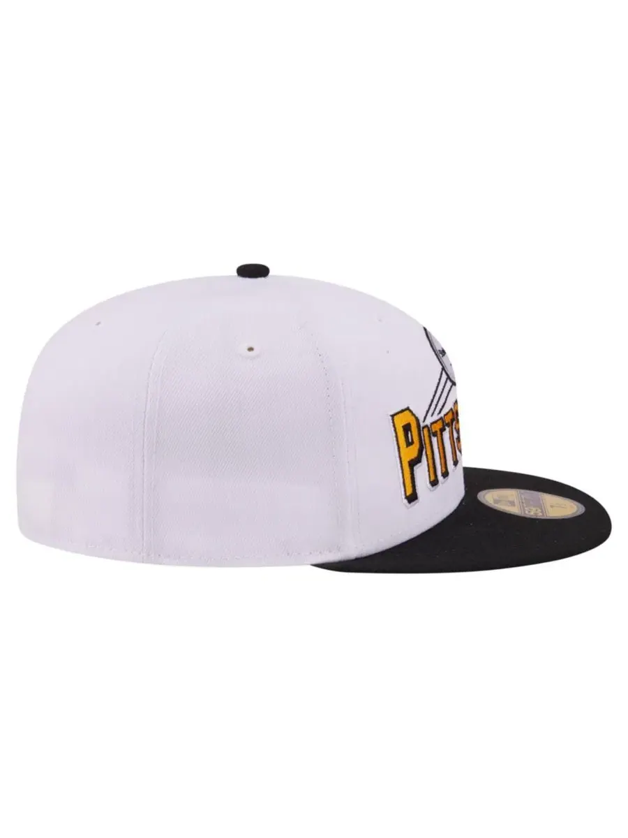 Кепка с вышивкой Pittsburgh Steelers Retro Swoop New Era — изображение 6 из 7, белый черный
