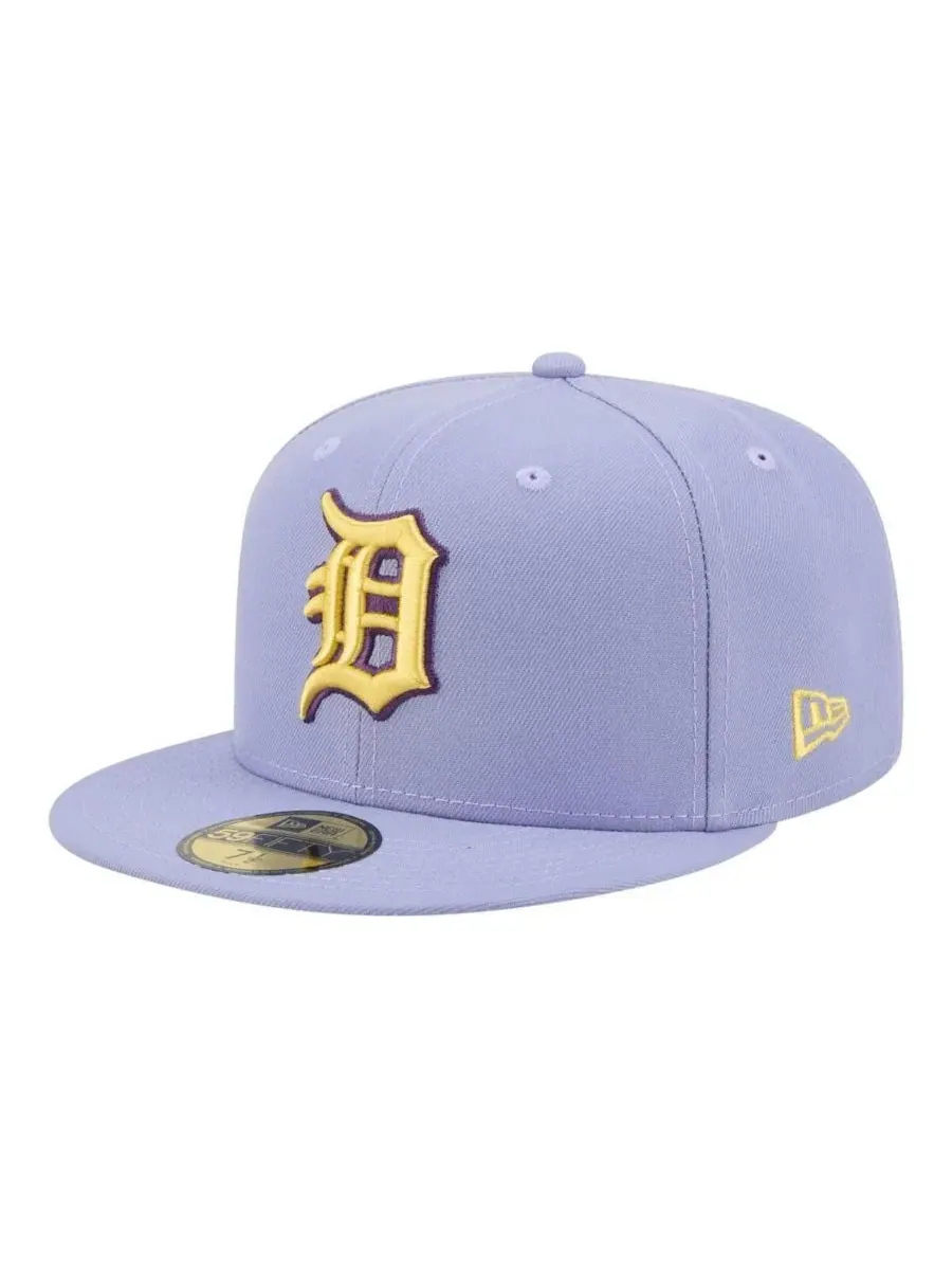 Мужская светло-фиолетовая кепка Detroit Tigers Lavender Bloom 59FIFTY New Era — изображение 3 из 5, светлый фиолетовый