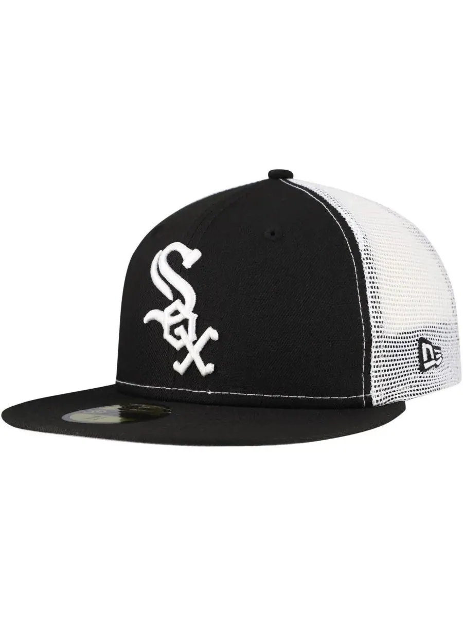 New Era Мужская черная бейсболка-тракер Chicago White Sox 59FIFTY в командных цветах — изображение 1 из 5, черный