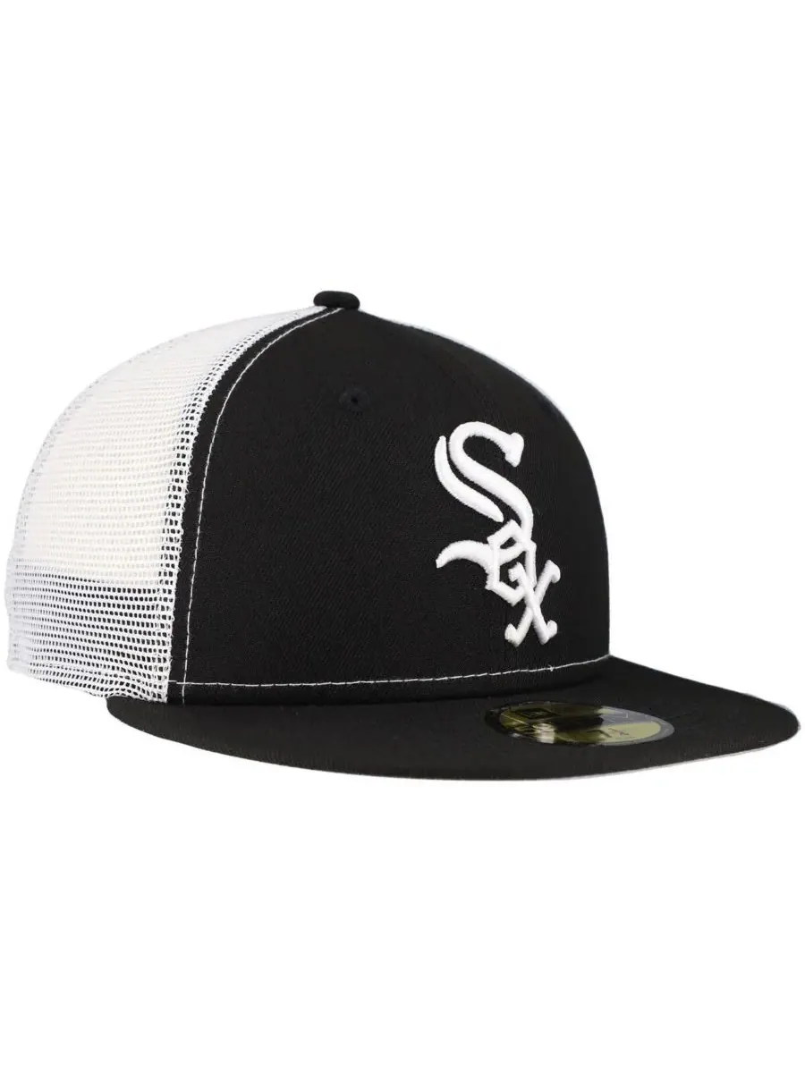 New Era Мужская черная бейсболка-тракер Chicago White Sox 59FIFTY в командных цветах — изображение 4 из 5, черный
