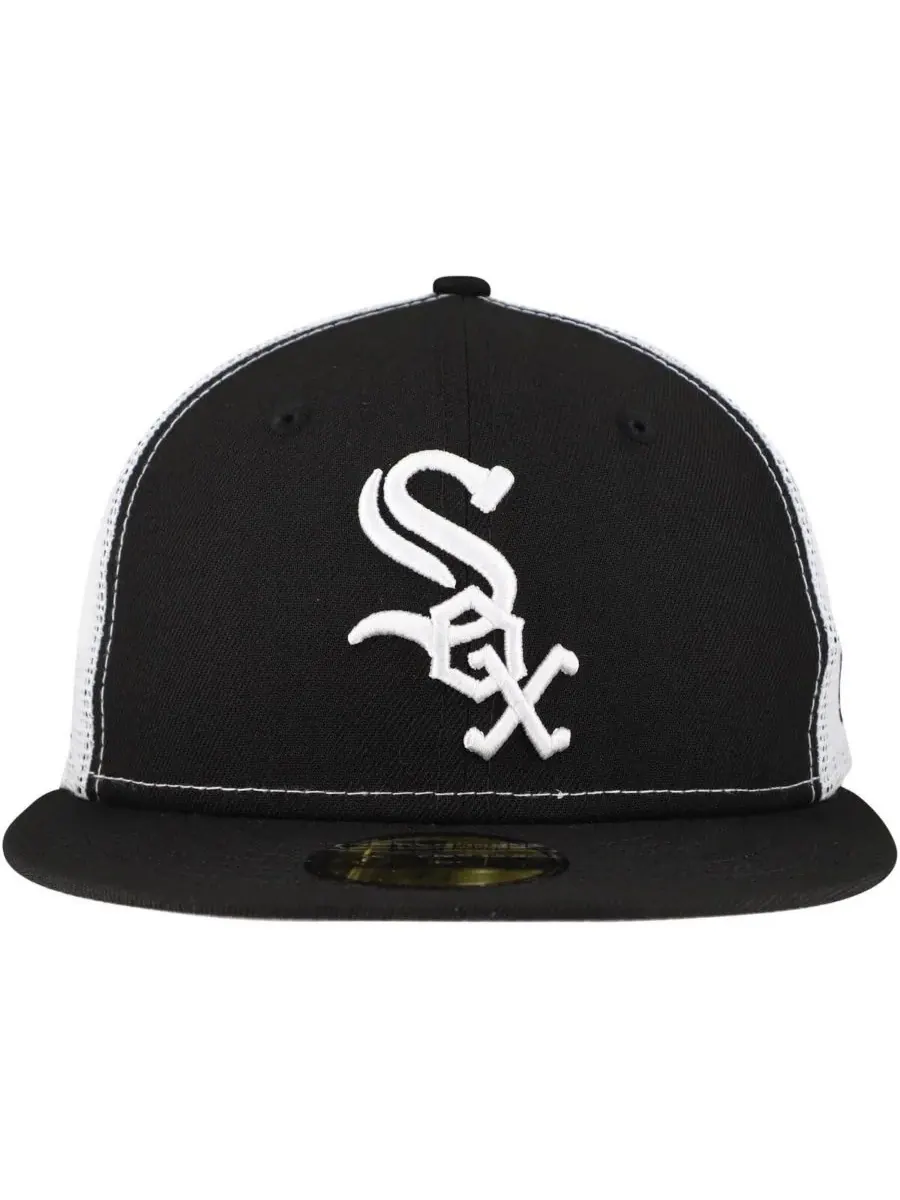 New Era Мужская черная бейсболка-тракер Chicago White Sox 59FIFTY в командных цветах — изображение 5 из 5, черный