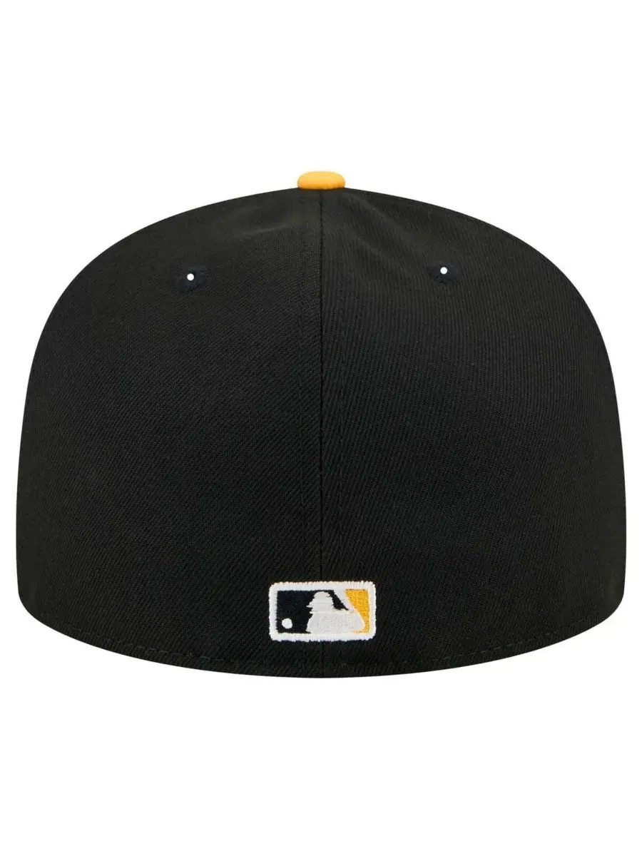 New Era Мужская черная бейсболка Pittsburgh Pirates Shadow Stitch 59FIFTY — изображение 2 из 4, черный