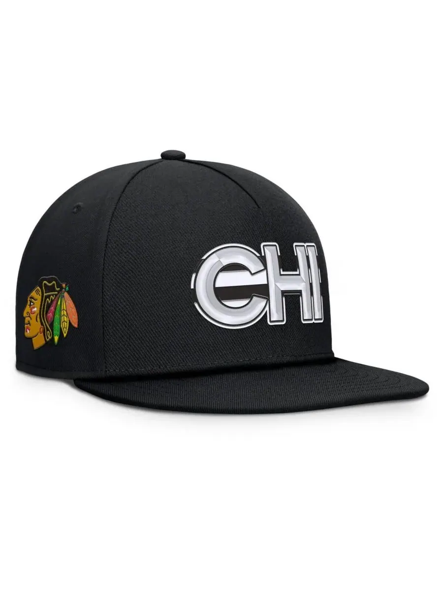 Fanatics Мужская черная бейсболка Chicago Blackhawks с логотипом команды Pro Rink — изображение 1 из 4, черный