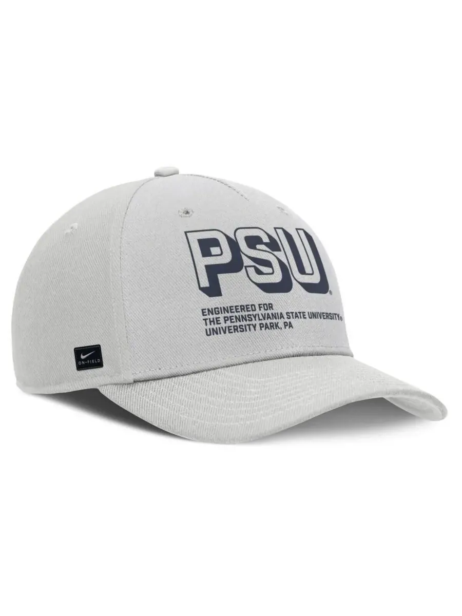 Nike Мужская серая кепка Penn State Nittany Lions 2025 Sideline Dust с регулируемой высотой и — изображение 4 из 4, серый