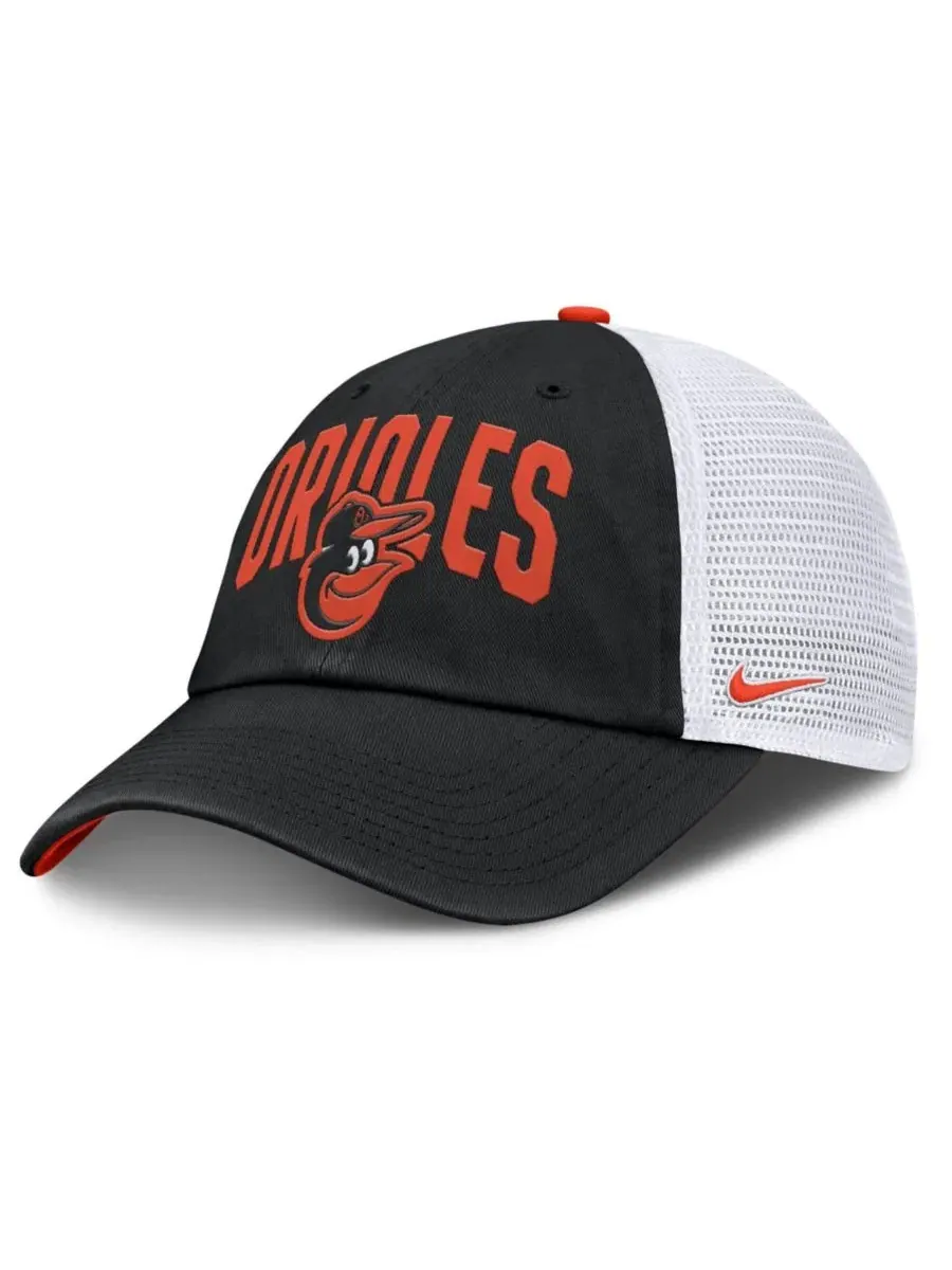 Бейсболка Nike Baltimore Orioles Primetime Club с вышитым логотипом — изображение 1 из 5, черный белый