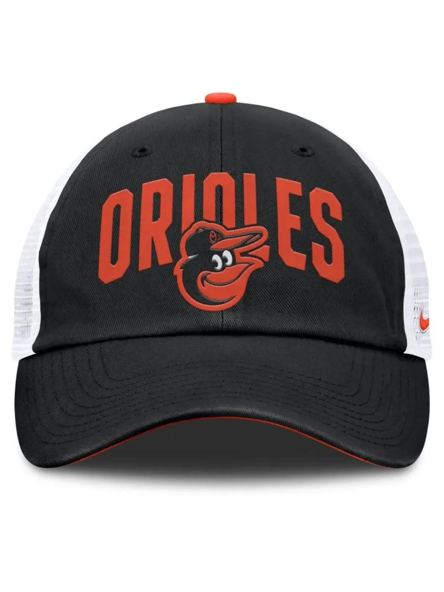 Бейсболка Nike Baltimore Orioles Primetime Club с вышитым логотипом — изображение 2 из 5, черный белый