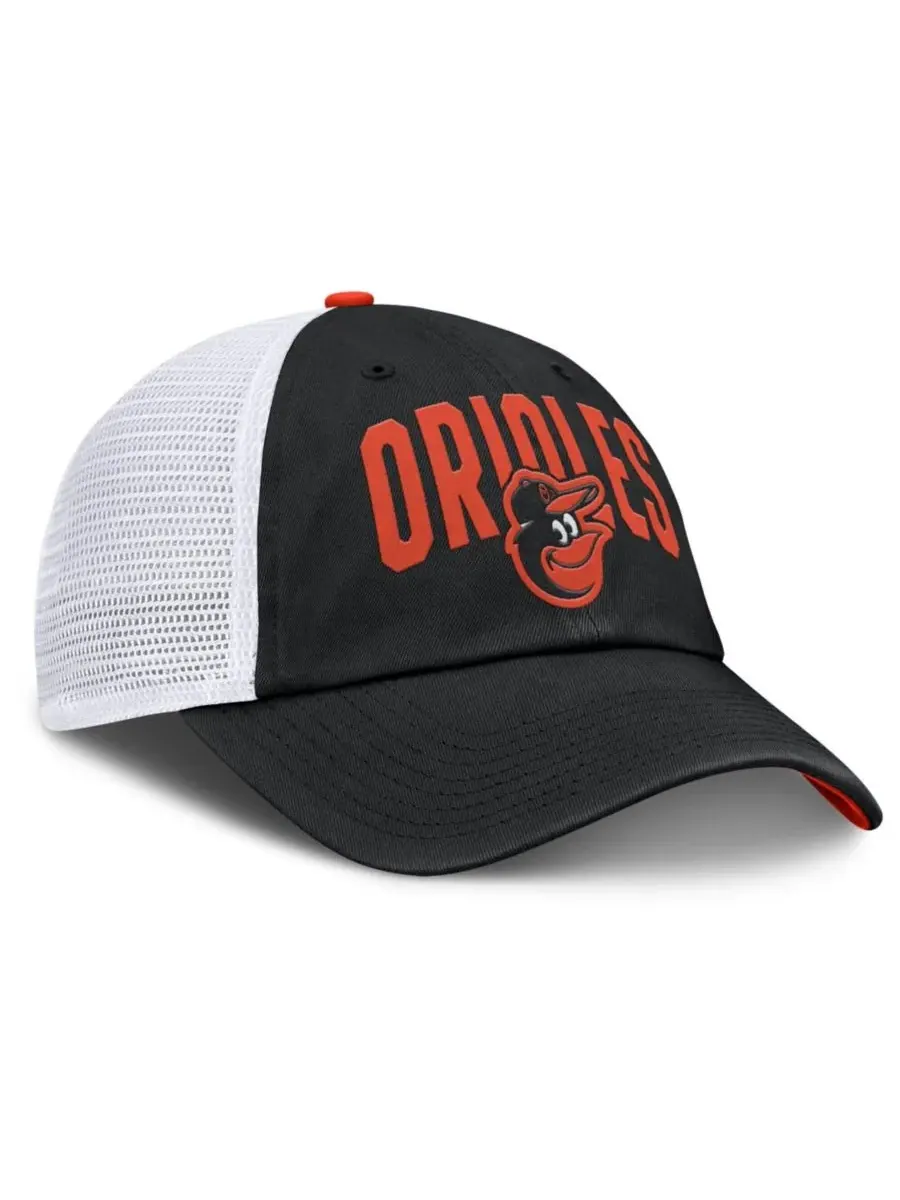 Бейсболка Nike Baltimore Orioles Primetime Club с вышитым логотипом — изображение 3 из 5, черный белый