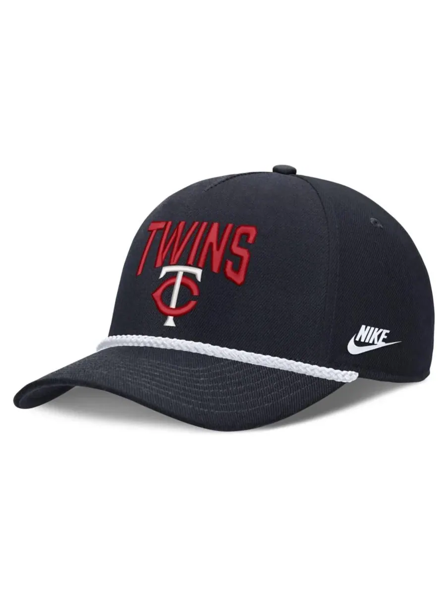 Бейсболка Nike с вышивкой Minnesota Twins Cooperstown Rise — изображение 1 из 4, темно-синий