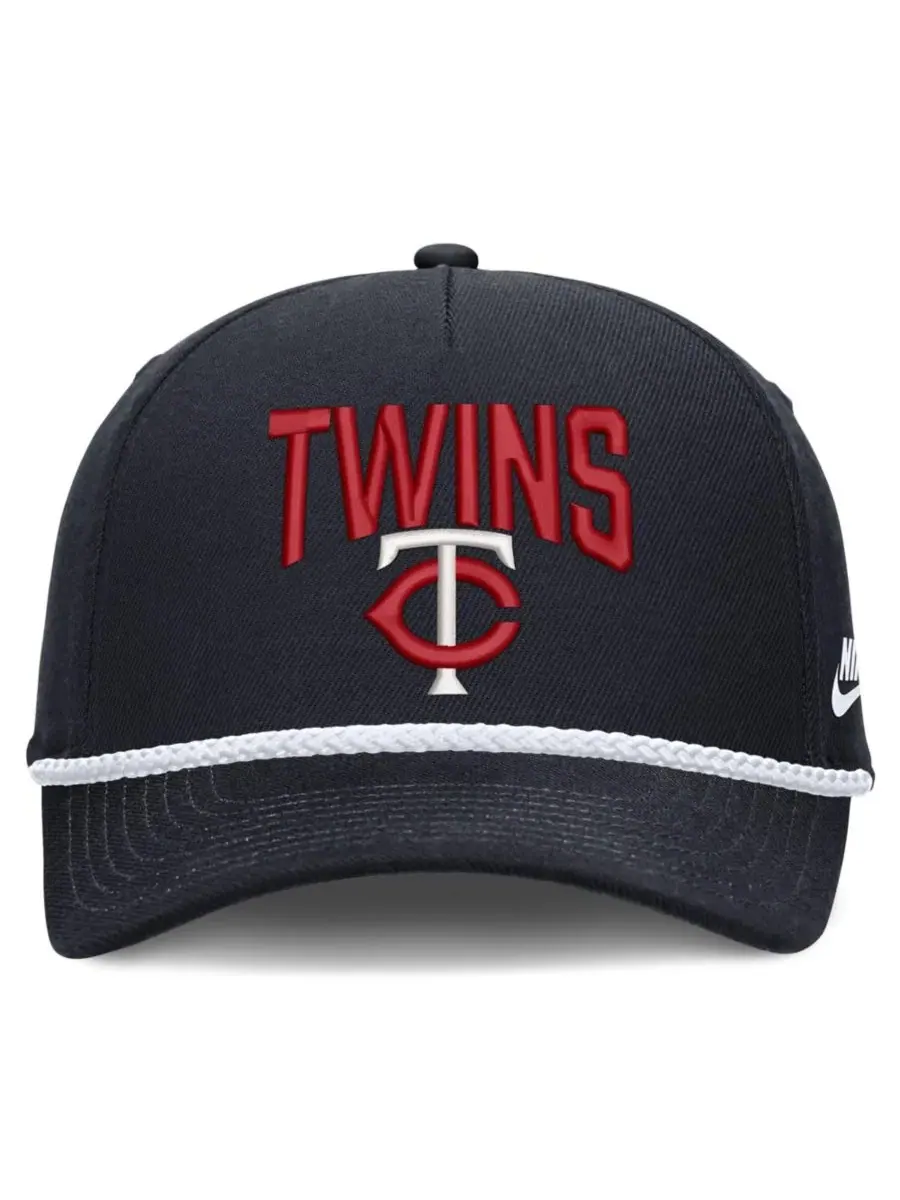Бейсболка Nike с вышивкой Minnesota Twins Cooperstown Rise — изображение 2 из 4, темно-синий