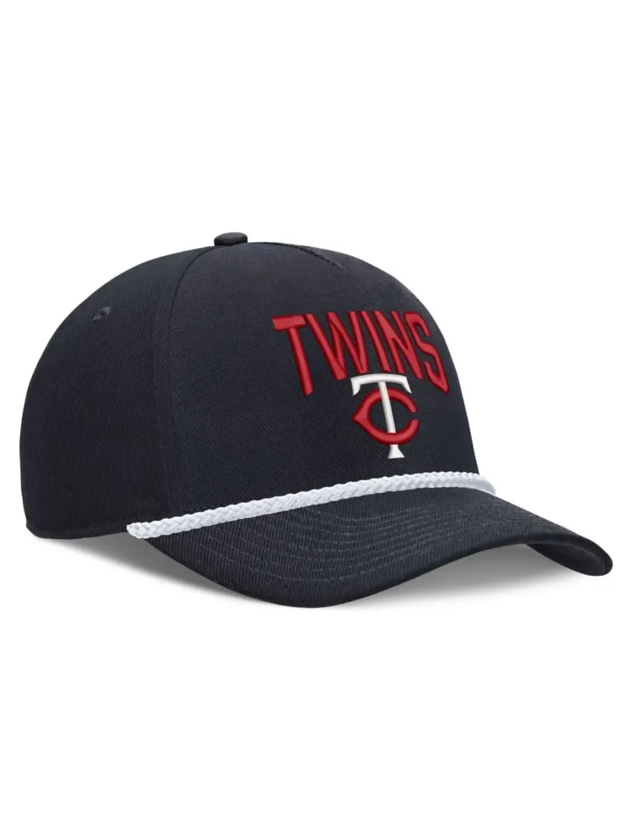 Бейсболка Nike с вышивкой Minnesota Twins Cooperstown Rise — изображение 3 из 4, темно-синий