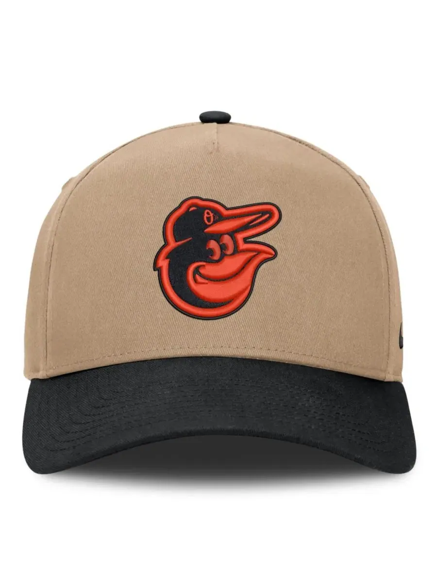 Кепка Nike Baltimore Orioles Rise A-Frame Adjustable — изображение 2 из 4, хаки черный