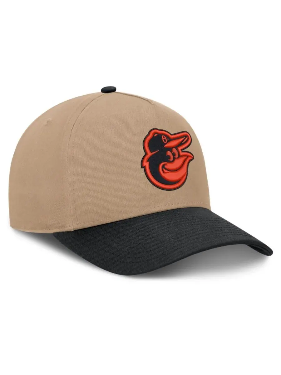 Кепка Nike Baltimore Orioles Rise A-Frame Adjustable — изображение 3 из 4, хаки черный