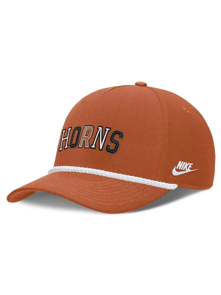 Кепка Nike Rise 5-панельная с веревкой, Texas Longhorns — изображение 3 из 4, оранжевый