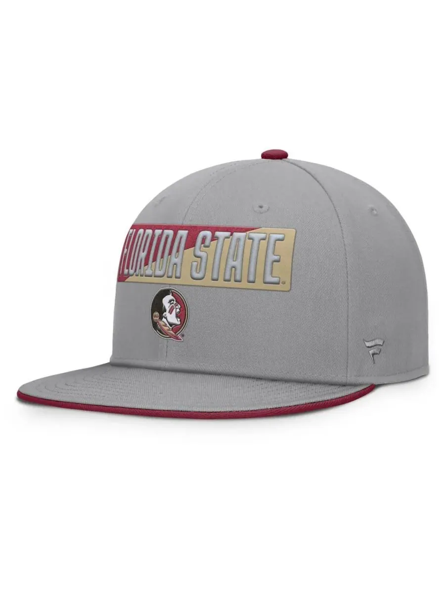 Fanatics Мужская серая бейсболка Florida State Seminoles Duo Snapback — изображение 1 из 4, серый