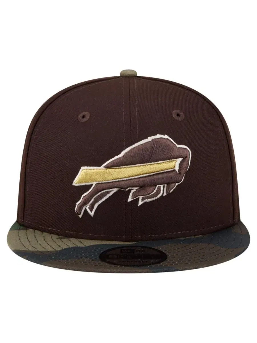 Мужская кепка Buffalo Bills Burnt Wood Camo 9FIFTY Snapback Hat New Era — изображение 2 из 5, коричневый