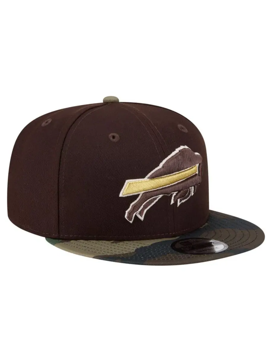 Мужская кепка Buffalo Bills Burnt Wood Camo 9FIFTY Snapback Hat New Era — изображение 3 из 5, коричневый