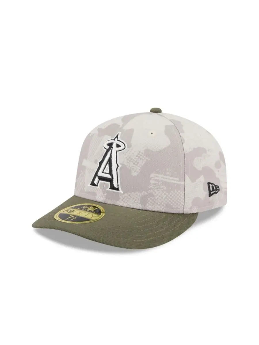 New Era Мужская кепка 59FIFTY Low Profile, светло-бежевого/оливкового цвета, посвященная Дню — изображение 1 из 7