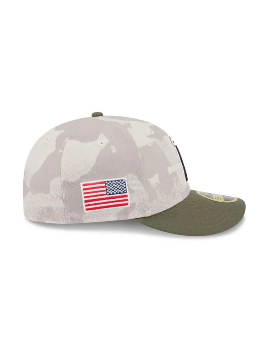 New Era Мужская кепка 59FIFTY Low Profile, светло-бежевого/оливкового цвета, посвященная Дню — изображение 6 из 7