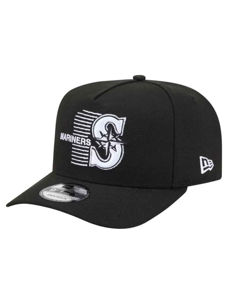 Кепка-снапбек с вышивкой Seattle Mariners, модель Motion A-Frame 9FIFTY New Era — изображение 1 из 5, черный