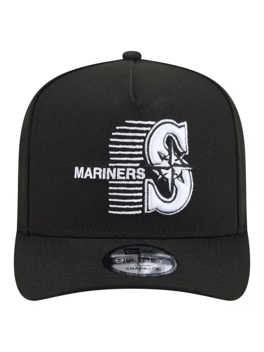Кепка-снапбек с вышивкой Seattle Mariners, модель Motion A-Frame 9FIFTY New Era — изображение 5 из 5, черный