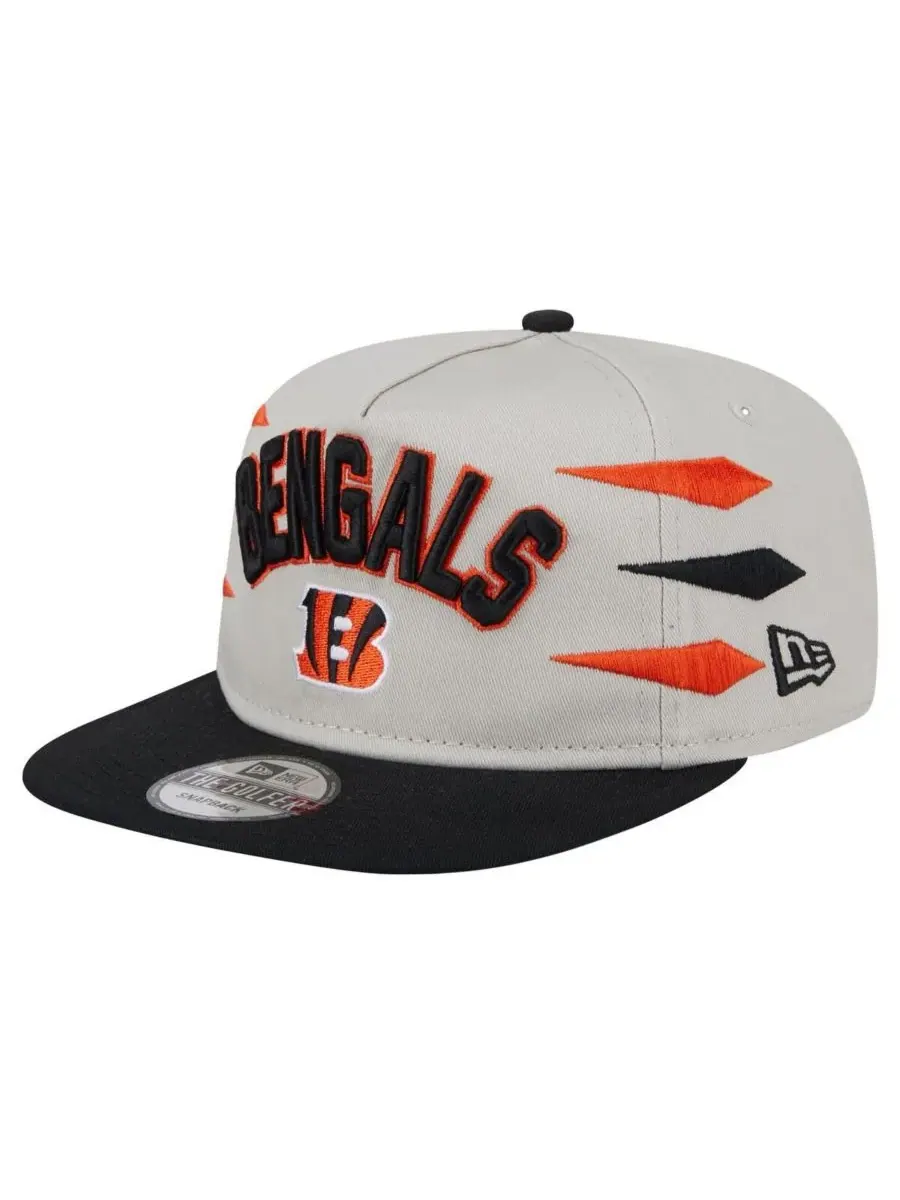 New Era Мужская спортивная кепка-бейсболка Cincinnati Bengals цвета "камень/оранжевый" с — изображение 1 из 5