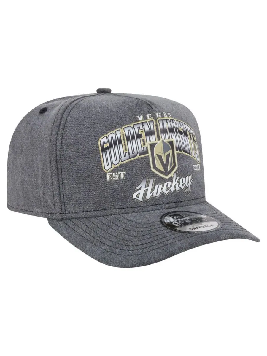 New Era Мужская бейсболка 9FIFTY Snapback цвета угольно-серого цвета с эффектом потертости, модель — изображение 2 из 5