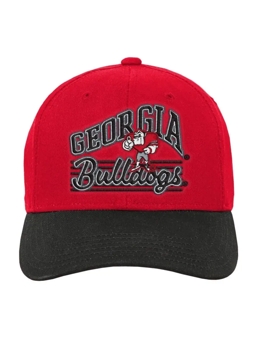 Бейсболка с вышивкой Georgia Bulldogs Outerstuff — изображение 2 из 3, красный черный
