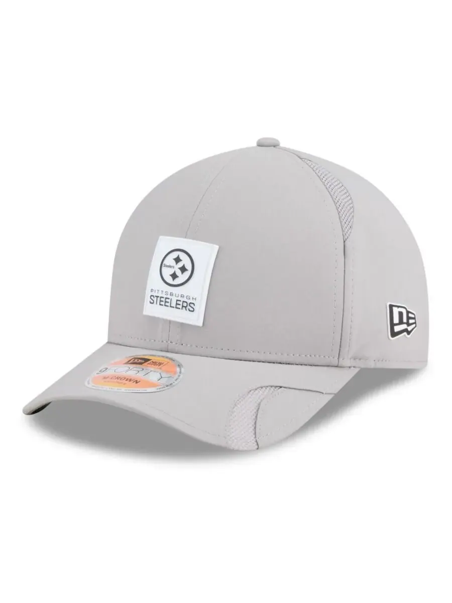 New Era Мужская серая регулируемая кепка Pittsburgh Steelers 2025 Sideline M-Crown 9FORTY — изображение 1 из 5, серый