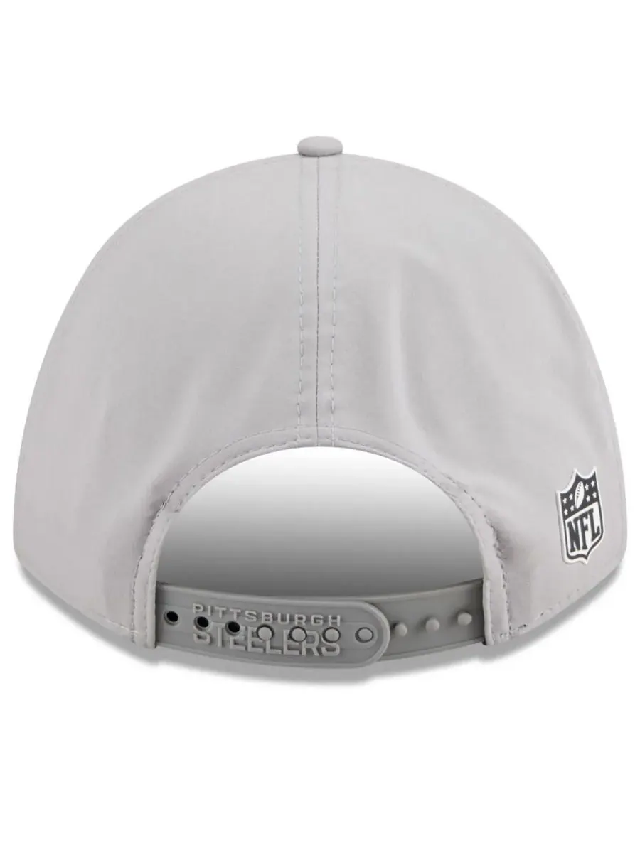 New Era Мужская серая регулируемая кепка Pittsburgh Steelers 2025 Sideline M-Crown 9FORTY — изображение 3 из 5, серый