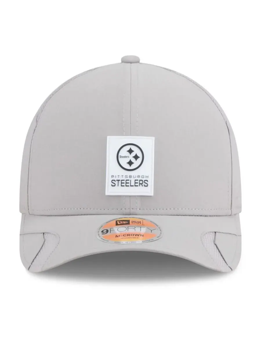 New Era Мужская серая регулируемая кепка Pittsburgh Steelers 2025 Sideline M-Crown 9FORTY — изображение 5 из 5, серый