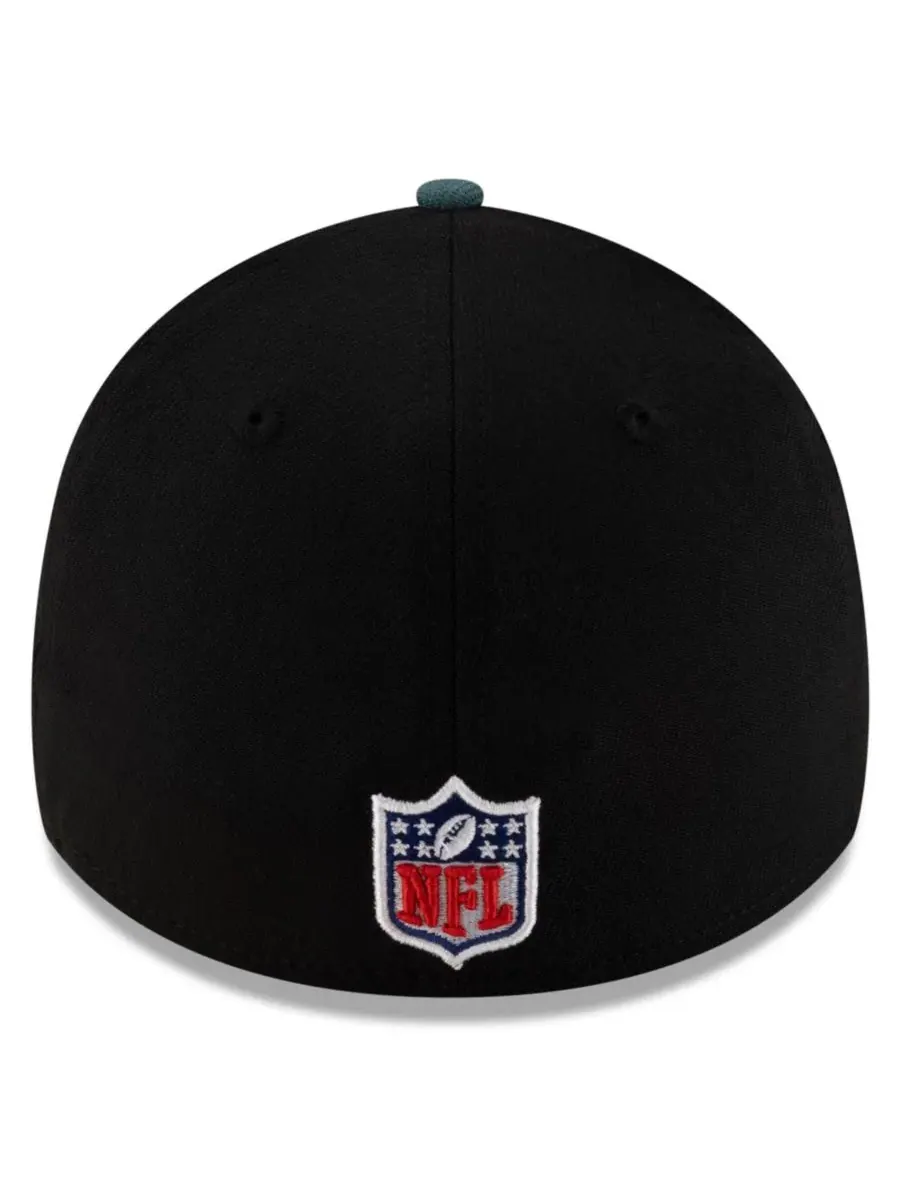 New Era Мужская кепка Philadelphia Eagles 39THIRTY Flex, черно-зеленая, с символикой драфта НФЛ — изображение 3 из 5