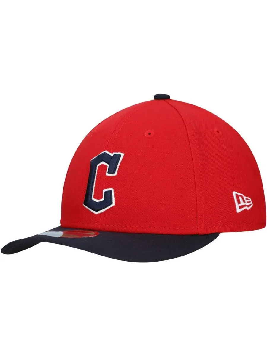 New Era Мужская красно-черная реплика бейсболки Cleveland Guardians 9FORTY с регулируемым размером — изображение 1 из 4
